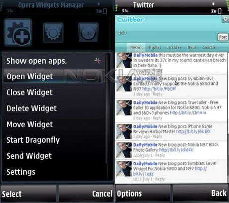 Opera Widgets Manager 10 -   Symbian